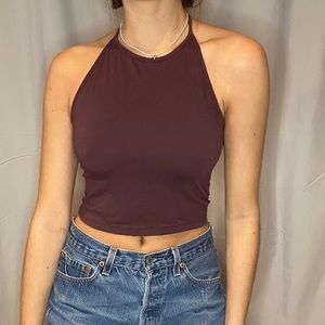 Purple Maroon Brandy Melville Halter Top